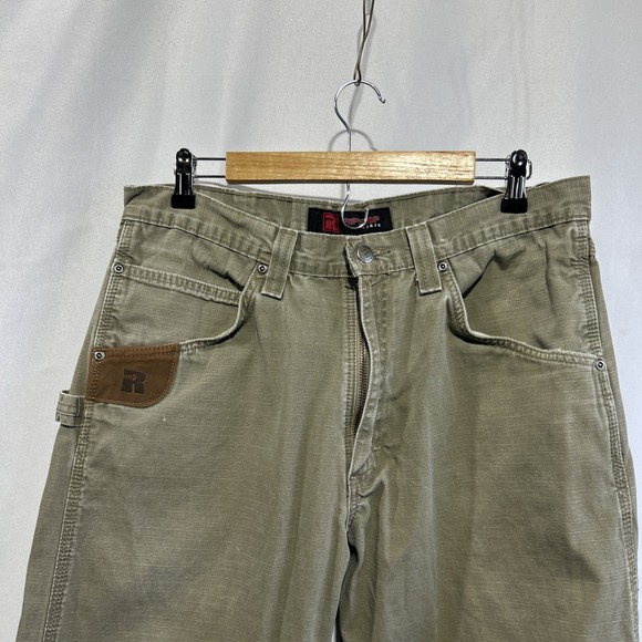 Wrangler Riggs Workwear Pants Mens 34x31 Olive Straight Ripstop Rugged Outdoor - Picture 2 of 11